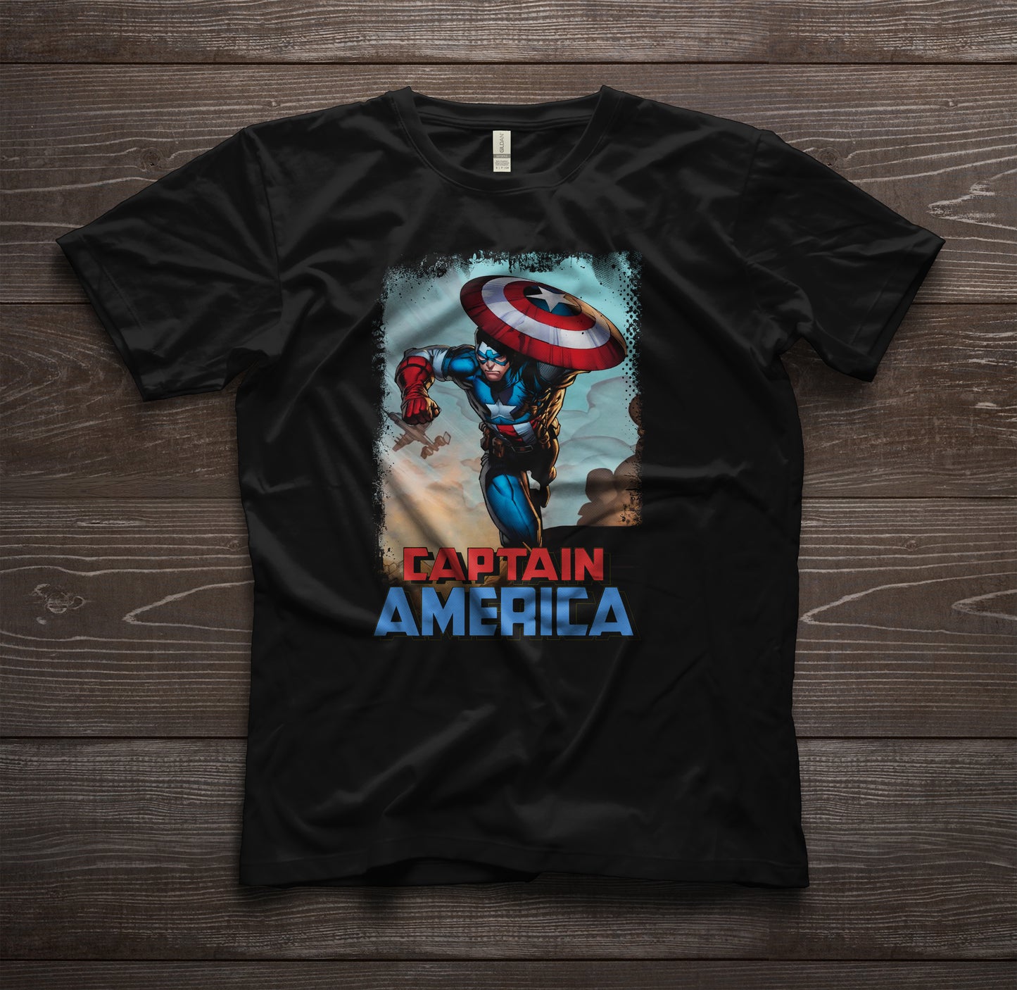 Captain America Halftone 11.5x16.5